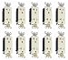 Altus SSRE-4-LA10 20-Amp-120-Volt AC Commercial Grade Decorator Duplex Receptacle, 10-Pack, Light Almond