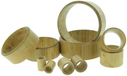 Pair Organic Bamboo Eyelet Tunnel Plugs 4 Gauge (5mm)