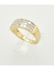 14K Yellow Gold Princess Cut Diamond Ring