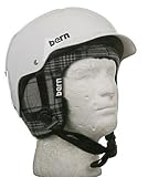 Sporting Goods : Bern Watts 09 Men's Snowboard Helmet - Gloss White w/ Plaid
