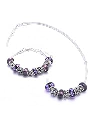 Bear Charm Bracelet and Necklace Gift Set Girls Pandora Style Gift Boxed