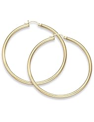 14K Gold Hoop Earrings - 2 1/8" diameter (3mm thickness)