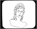 Decorated Mouse Pad with head, 