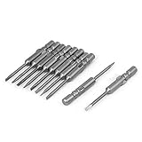 uxcell フィリップスヘッド　スクリュードライバービット　メタル製シルバーグレー　4mmx40mmx1.6mm 10個入り