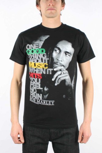 Bob Marley - Good Music Hits Adult T-Shirt in Black