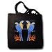 BLUE GOLD MACAWS - Washed Denium Tote Bag 14w X 14h X 3d