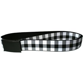 Buffalo Plaid - Black and White Web Belt