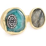 Zariin The Tale of Two Stones Green Agate Gold Adju