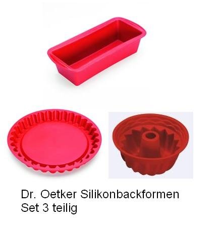 Dr. Oetker Silikon Backformenset 3 teilig die