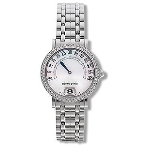 Gerald Genta Arena Retro Ladies Watch Stainless Steel Mother-of-Pearl Dial Diamond Bezel... by  