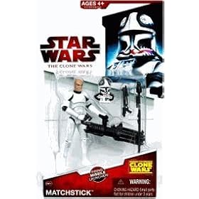  Star Wars 2009 Clone Wars Animated Action Figure Matchstick