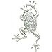 Sterling Silver CZ Frog Pin Brooch Fancy Jewelry title=