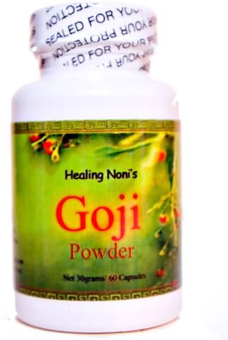 100% Pure Goji Powder Capsules - 60 Veggie Caps