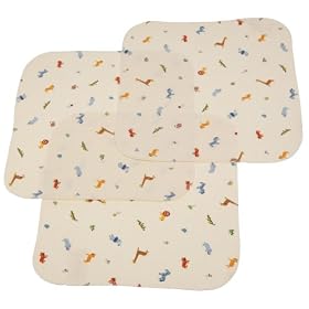 Carters Keep Me Dry Flannel Lap Pads, Ecru, 3 PackCarters Keep Me Dry Flannel Lap Pads, Ecru