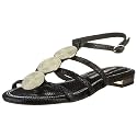 Buffalo Girl 308-10476-1 snake pig suede black 01, Damen Sandalen/Fashion-Sandalen, schwarz, (black 1)