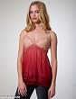 Hale Bob Silk and Crochet V-Neck Top with Straps