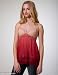 Hale Bob Silk and Crochet V-Neck Top with Straps