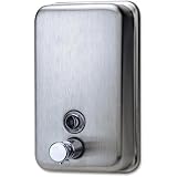 Soap Dispenser, Holds 31.5oz., Stainless Steel