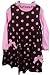 Fall Winter Rare Editions Girls Brown/Pink Polka Dot Jumper Dress