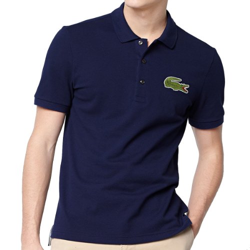 Big Short Sleeve Oversized Crocodile Pique Polo: Shadow Blue/Seawave Blue (Size 3XL / EUR10R)
