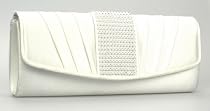 Edle Clutch Tasche Brauttasche Abendtasche Ivory Creme