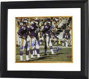 Alan Page signed Minnesota Vikings 16x20 Photo Custom Framed w/Marshall & Eller