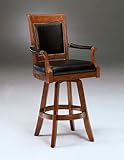 Kingston Game Swivel Leather Back Barstool