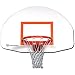 35 x 54 Front-Mount Steel Fan-Shape Backboard with Orange Target and Border