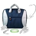 Amazon Kindle DX 2-Tone Tag Series Carrying Case ( Blue - Silver ) + White Rapid Kindle DX Car Charger + White Kindle DX Wall Charger + White Ebook Reader LED Light + Live*Laugh*Love Wrist Band!!! (Kindle DX Not Included)