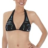 Xhilaration Triangle Swim Top - Black