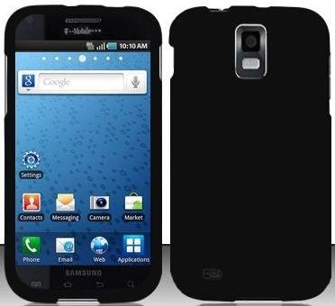 Black Hard Snap On Case Cover Faceplate Protector for Samsung Hercules T989 Galaxy S2 T-Mobile