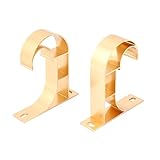 uxcell カーテン ロッド ブラケット フックの形 メタルシーリング 2個入り