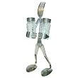 The Fork Man Salt and Pepper Shaker Set: Retro Handcrafted Table Art
