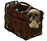 Genuine Leather Dog Carrier by Wouf Poof