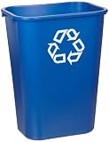 Rubbermaid Commercial 41-1/4 Quart Large Deskside Recycling Container with Universal Recycle Symbol, Rectangular, 11 Rubbermaid Commercial 41-1/4 Quart Large Deskside Recycling Container with Universal Recycle Symbol, Rectangular, 11