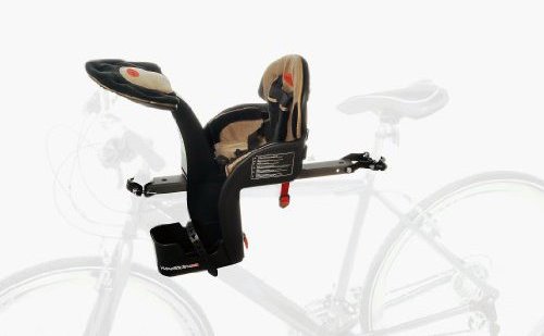 WeeRide Safe Front Deluxe Baby Bike Seat - Black / Beige