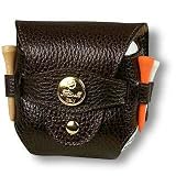 Fontanelli Dark Brown Leather Golfball Holder