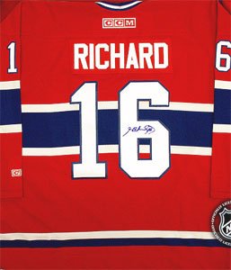 Henri Richard Signed Montreal Canadiens Red CCM Replica Jersey