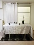 NAPPE RONDE 140 cm TIFFANYS GRIS Organza pailleté argent