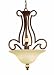 Yosemite Home Decor 81252-3TS Alina Three Light Foyer Pendant with Honey Onyx Stone and Honey Woven Glass in Tortoise Shell Finish, 19" x 28"