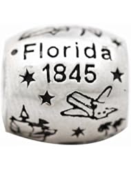 De Buman Sterling Silver Us 50 State Florida Bead,hole 5mm