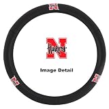 41OcDop%2BccL. SL160  UN University of Nebraska Cornhuskers Car Truck SUV Genuine High Grade Leather Steering Wheel Cover