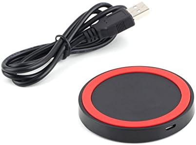 GGYY Fast Charger Pad For Samsung Galaxy S6 S7 Note For IPhone Phones Tablets Wireless Charging (Red )