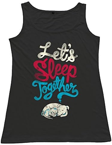 Women's Let Sleep Togeter Leisure Black Mens Vest