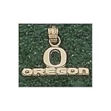 Oregon Ducks Solid 14K Gold ''O OREGON'' 5/16'' Pendant