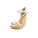 Not Rated Isabella Women US 10 Ivory Wedge Sandal