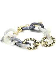 T Tahari Gold Tone Resin Link Bracelet
