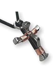 5 Nail Horseshoe Nail Cross Necklace - You Pick Colors!