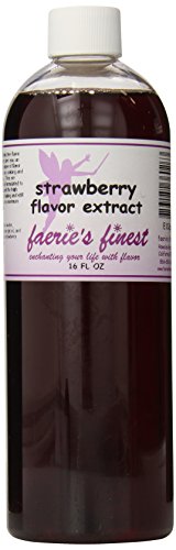 Faeries Finest Flavor Extract, Strawberry, 16 Ounce