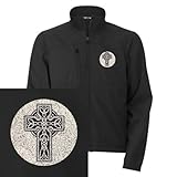 Artsmith, Inc. Men's Embroidered Jacket Celtic Cross - Black, XL